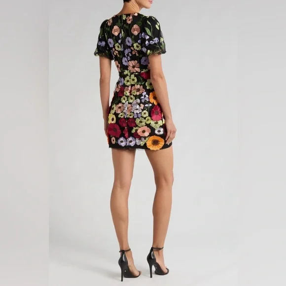 Adelyn Rae 3D Embroidered Floral Sheath Dress NWT - Picture 2 of 5